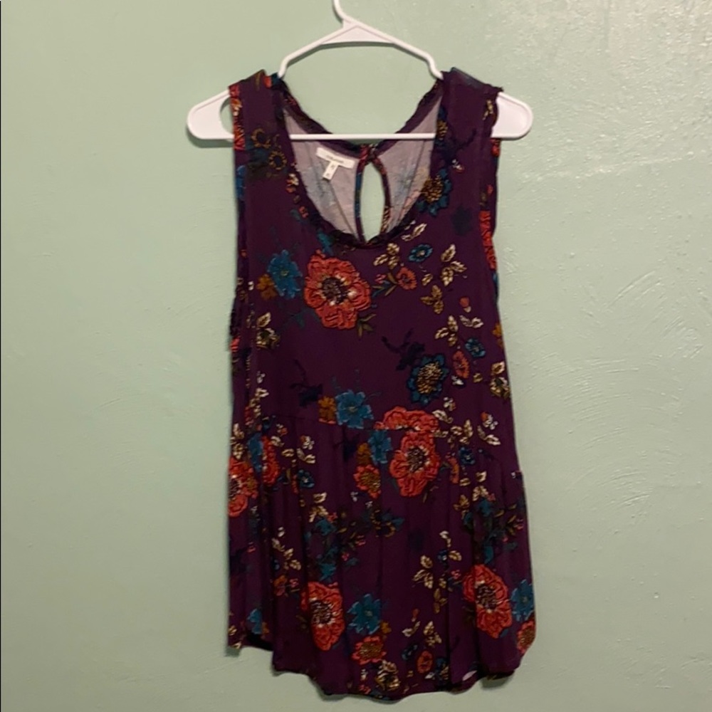 Maurices floral print babydoll top